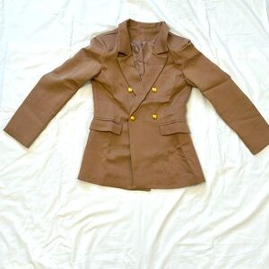 Women blazer size M polyester shoulder padded.